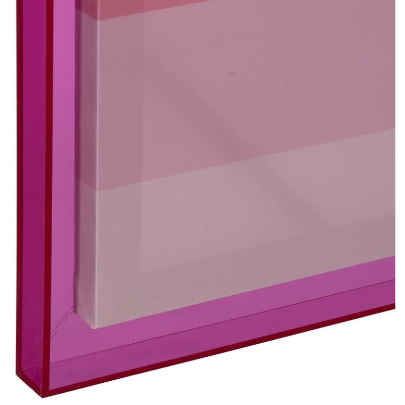 Toile murale imprimée motif géométrique 60x80 Rose Violet Cadre en acrylique violet Ameli - 5