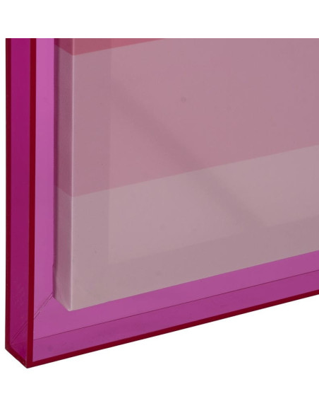 Toile murale imprimée motif géométrique 60x80 Rose Violet Cadre en acrylique violet Ameli - 5