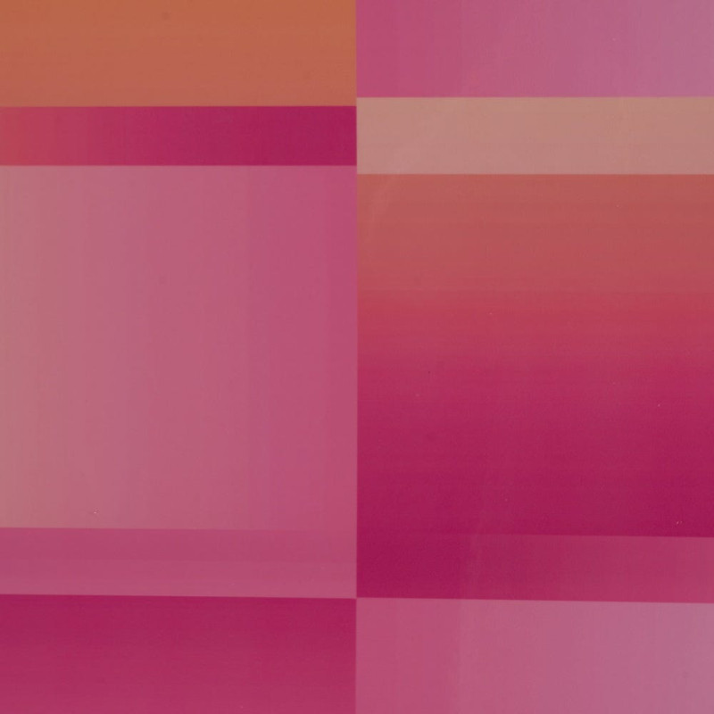 Toile murale imprimée motif géométrique 60x80 Rose Jaune Cadre en acrylique jaune Jarae (Lot de 2) - 5