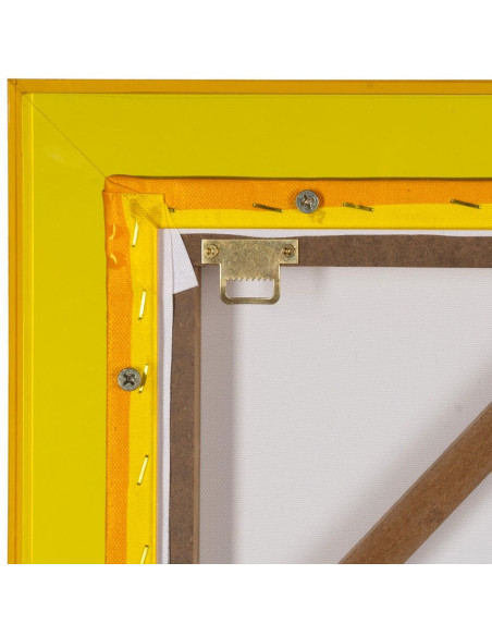 Toile murale imprimée motif géométrique 60x80 Rose Jaune Cadre en acrylique jaune Jarae (Lot de 2) - 9