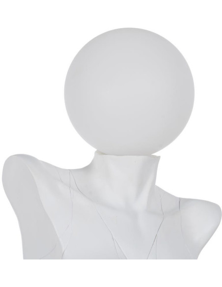 Grande Lampe à poser originale Corps de femme Hauteur 70 cm en Résine Blanc Soria - 2