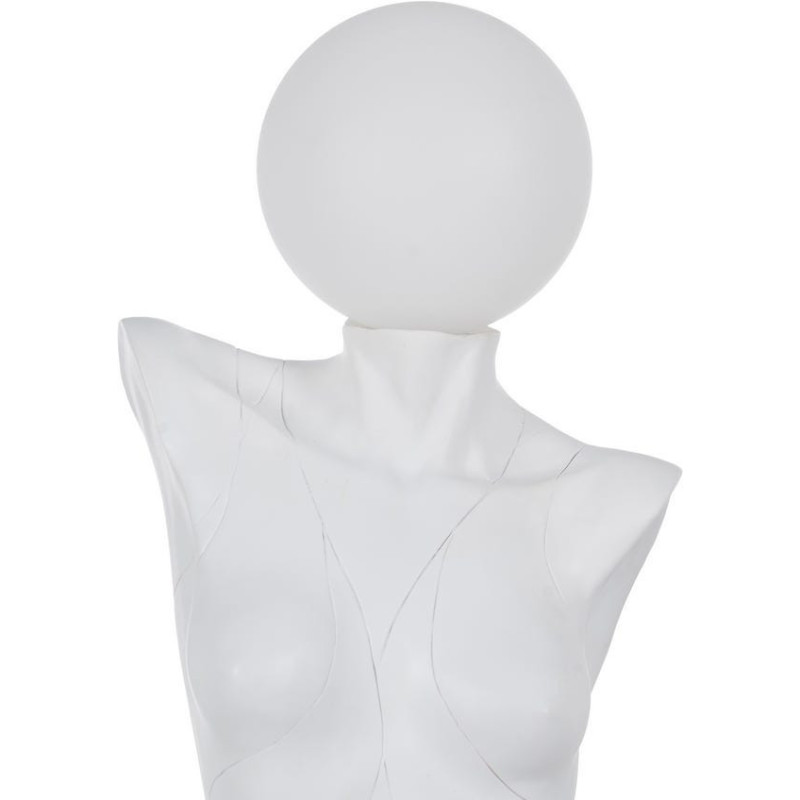Grande Lampe à poser originale Corps de femme Hauteur 70 cm en Résine Blanc Soria - 4