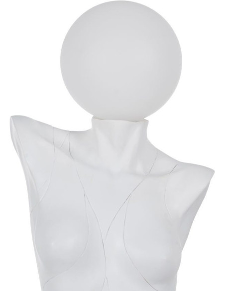 Grande Lampe à poser originale Corps de femme Hauteur 70 cm en Résine Blanc Soria - 4