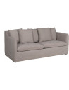 Grand Canapé moderne Droit 3 places en Tissu Vieux taupe Bois de pin Gregor - 1