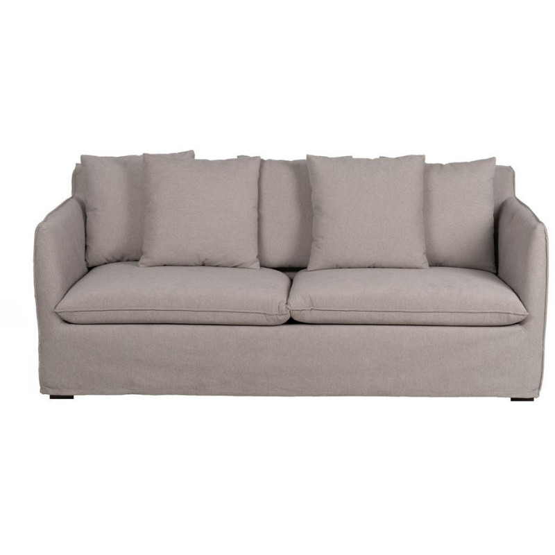 Grand Canapé moderne Droit 3 places en Tissu Vieux taupe Bois de pin Gregor - 2