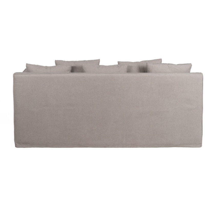 Grand Canapé moderne Droit 3 places en Tissu Vieux taupe Bois de pin Gregor - 3