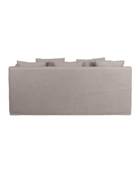 Grand Canapé moderne Droit 3 places en Tissu Vieux taupe Bois de pin Gregor - 3