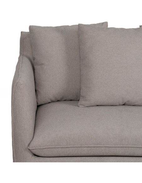 Grand Canapé moderne Droit 3 places en Tissu Vieux taupe Bois de pin Gregor - 5