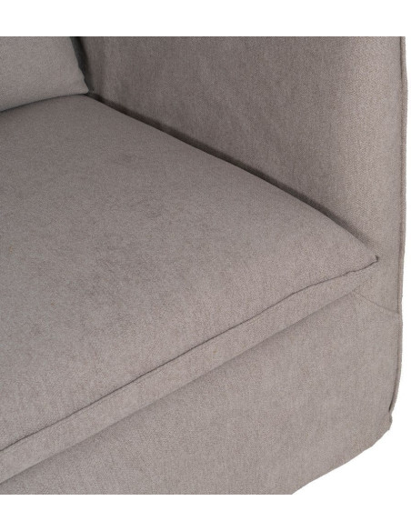 Grand Canapé moderne Droit 3 places en Tissu Vieux taupe Bois de pin Gregor - 6