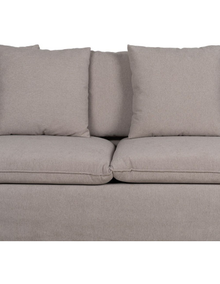 Grand Canapé moderne Droit 3 places en Tissu Vieux taupe Bois de pin Gregor - 7