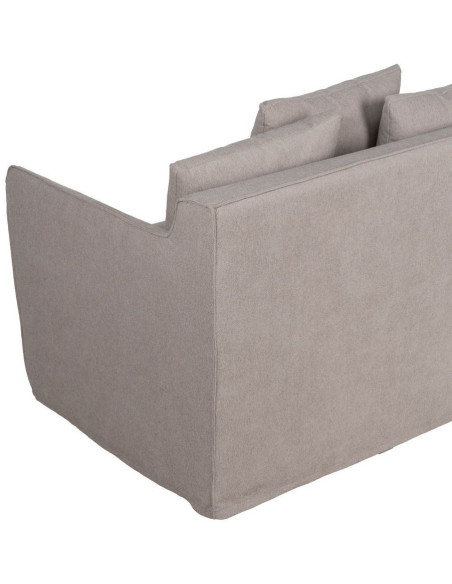 Grand Canapé moderne Droit 3 places en Tissu Vieux taupe Bois de pin Gregor - 12