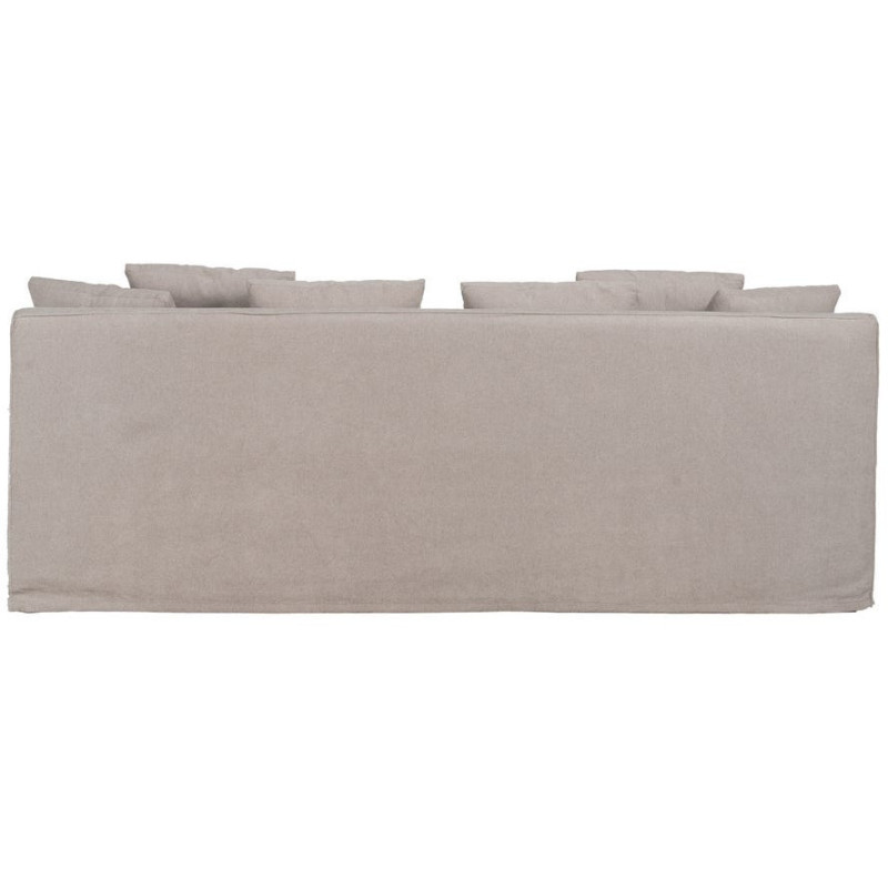 Grand Canapé moderne Droit 4 places en Tissu Vieux taupe Bois de pin Gregor - 3