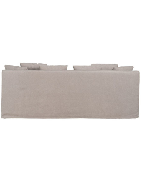 Grand Canapé moderne Droit 4 places en Tissu Vieux taupe Bois de pin Gregor - 3