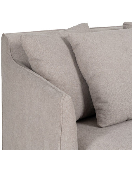 Grand Canapé moderne Droit 4 places en Tissu Vieux taupe Bois de pin Gregor - 4