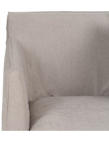 Grand Canapé moderne Droit 4 places en Tissu Vieux taupe Bois de pin Gregor - 5