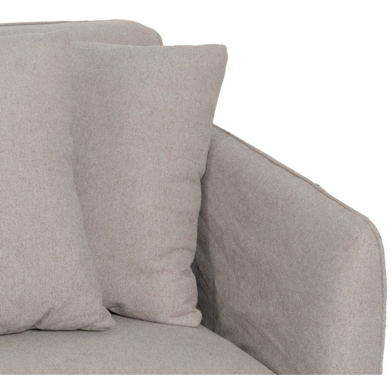 Grand Canapé moderne Droit 4 places en Tissu Vieux taupe Bois de pin Gregor - 6