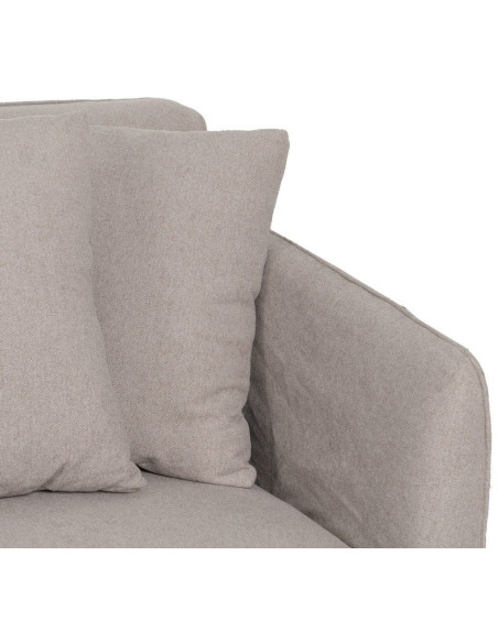 Grand Canapé moderne Droit 4 places en Tissu Vieux taupe Bois de pin Gregor - 6