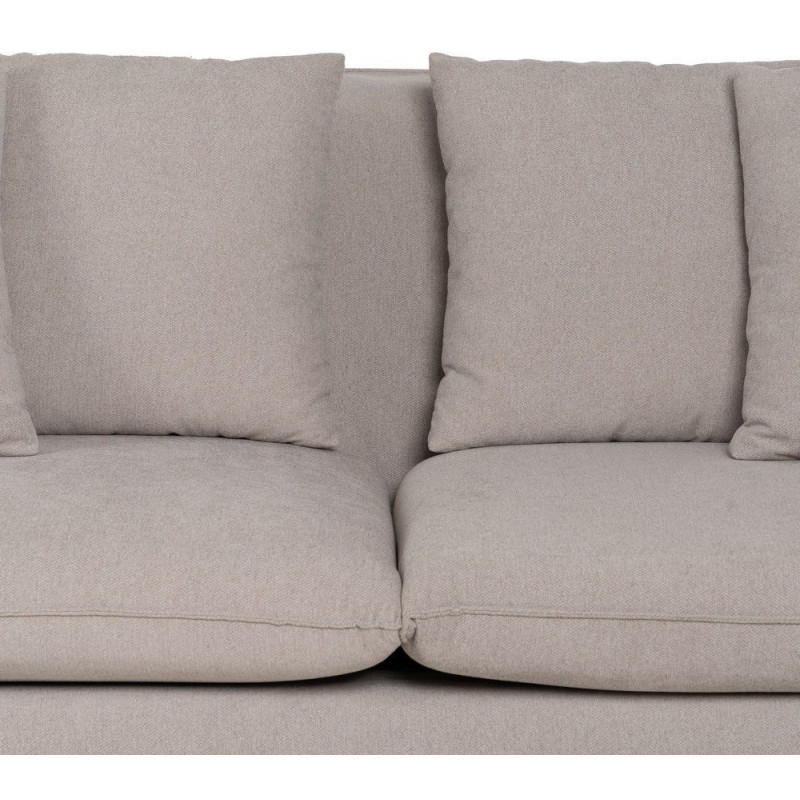 Grand Canapé moderne Droit 4 places en Tissu Vieux taupe Bois de pin Gregor - 7