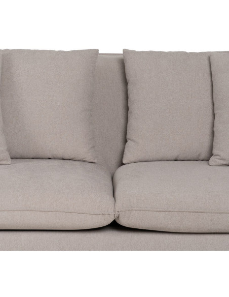 Grand Canapé moderne Droit 4 places en Tissu Vieux taupe Bois de pin Gregor - 7