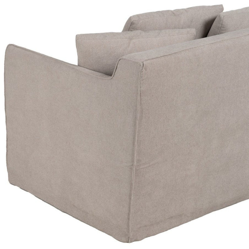 Grand Canapé moderne Droit 4 places en Tissu Vieux taupe Bois de pin Gregor - 11