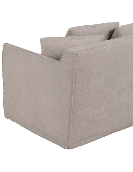 Grand Canapé moderne Droit 4 places en Tissu Vieux taupe Bois de pin Gregor - 11