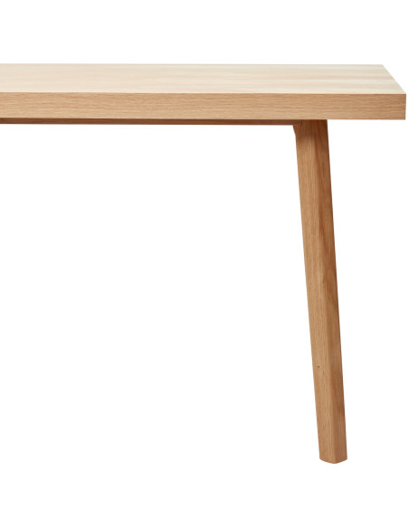 Table à manger moderne Rectangulaire 8 personnes en Bois MDF Naturel Effet chêne Herringbone - 3
