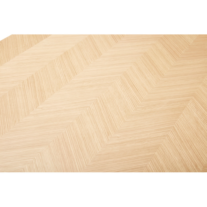 Table à manger moderne Rectangulaire 8 personnes en Bois MDF Naturel Effet chêne Herringbone - 6