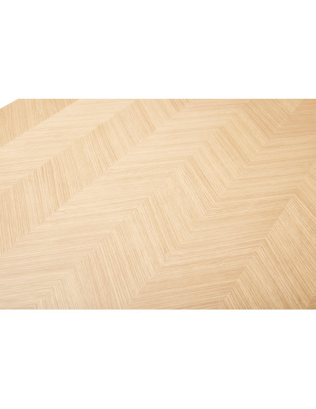 Table à manger moderne Rectangulaire 8 personnes en Bois MDF Naturel Effet chêne Herringbone - 6