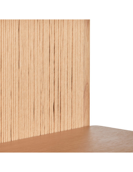 Grande Étagère moderne 5 niveaux en Bois MDF Naturel Effet chêne Corde en papier Heritage - 3