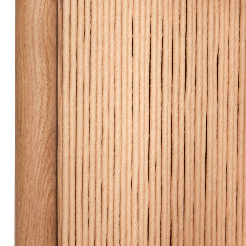 Grande Étagère moderne 5 niveaux en Bois MDF Naturel Effet chêne Corde en papier Heritage - 4