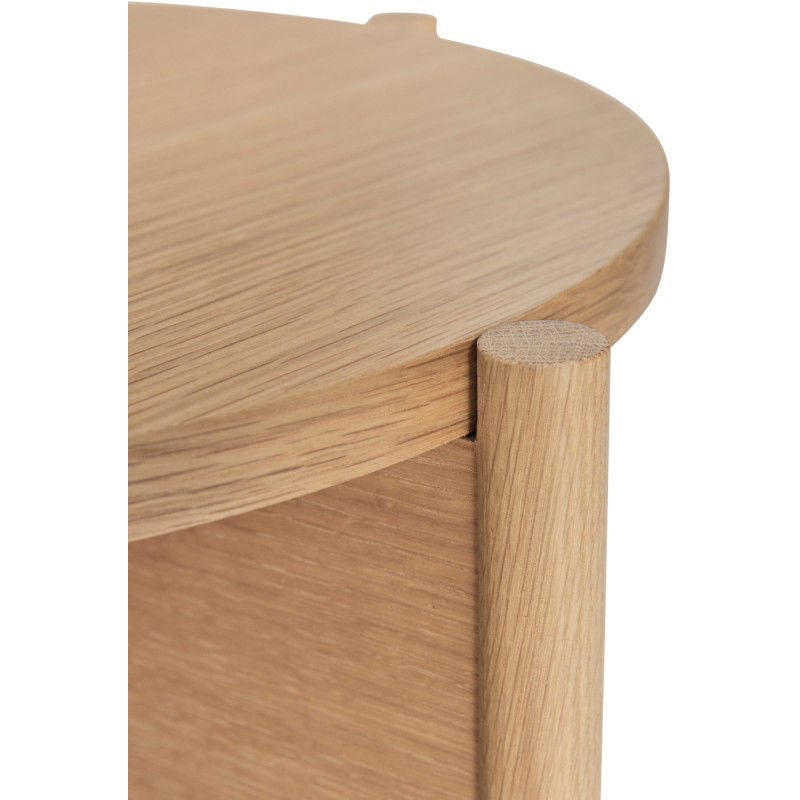 Table d'appoint moderne Ronde en Bois MDF Naturel Effet chêne Heritage - 4