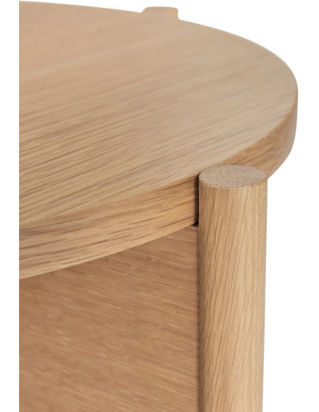Table d'appoint moderne Ronde en Bois MDF Naturel Effet chêne Heritage - 4