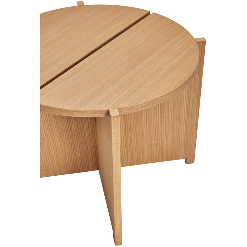 Table d'appoint moderne Ronde en Bois MDF Naturel Effet chêne Dash - 3