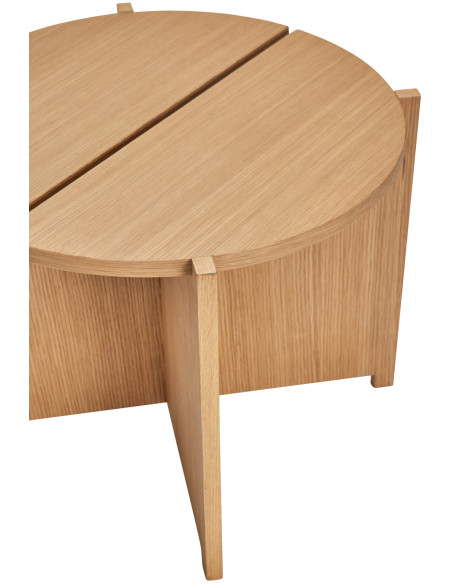 Table d'appoint moderne Ronde en Bois MDF Naturel Effet chêne Dash - 3