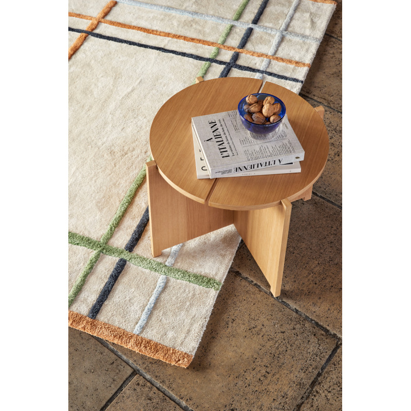 Table d'appoint moderne Ronde en Bois MDF Naturel Effet chêne Dash - 8