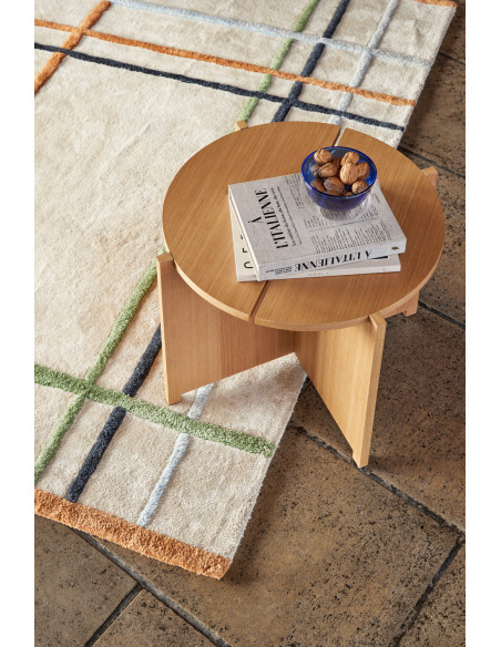 Table d'appoint moderne Ronde en Bois MDF Naturel Effet chêne Dash - 8