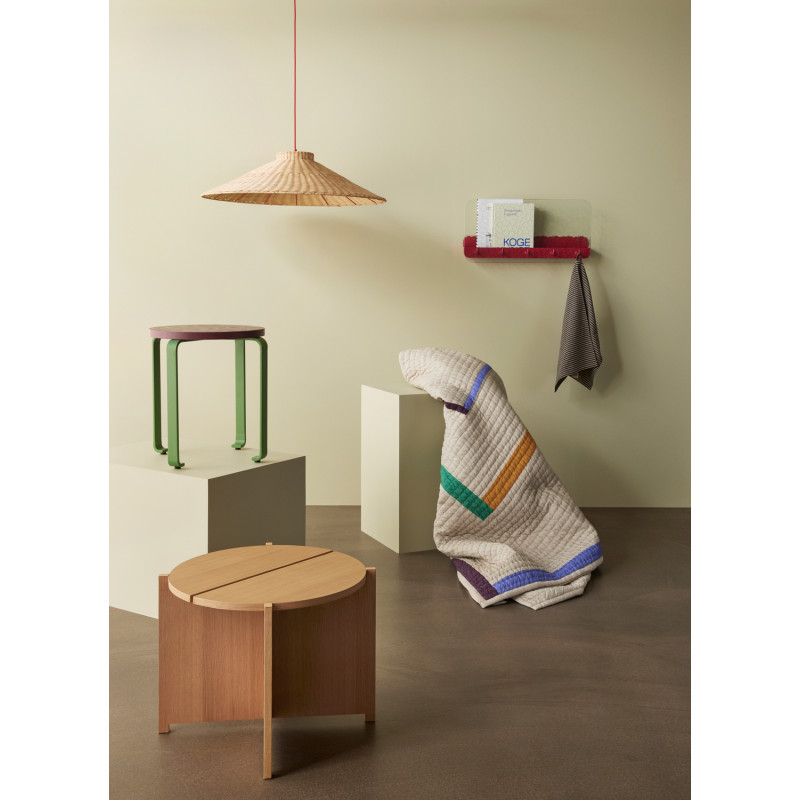 Table d'appoint moderne Ronde en Bois MDF Naturel Effet chêne Dash - 10