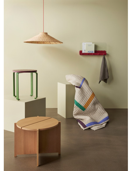 Table d'appoint moderne Ronde en Bois MDF Naturel Effet chêne Dash - 10