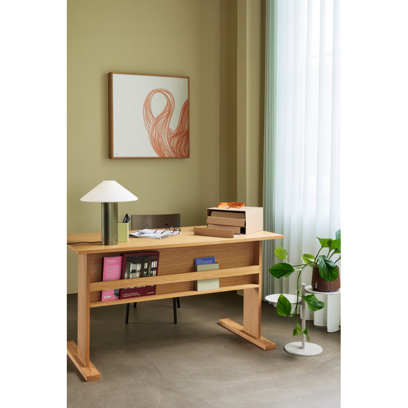 Table d'appoint moderne Ronde 2 niveaux en Métal Sable Platform - 5