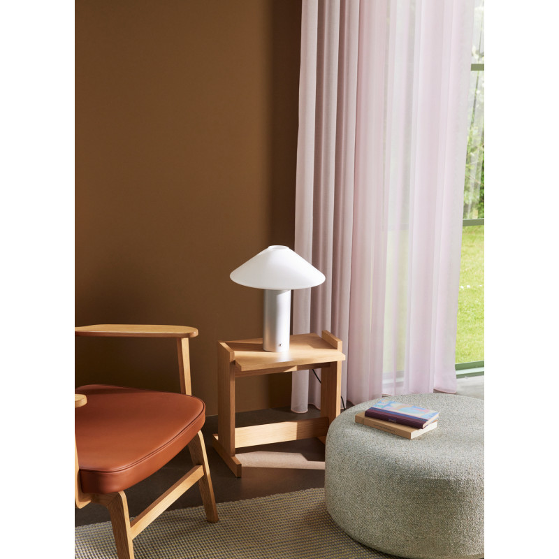 Grand Pouf moderne rond 70 cm en Tissu Vert clair Marshmellow Hübsch - 7