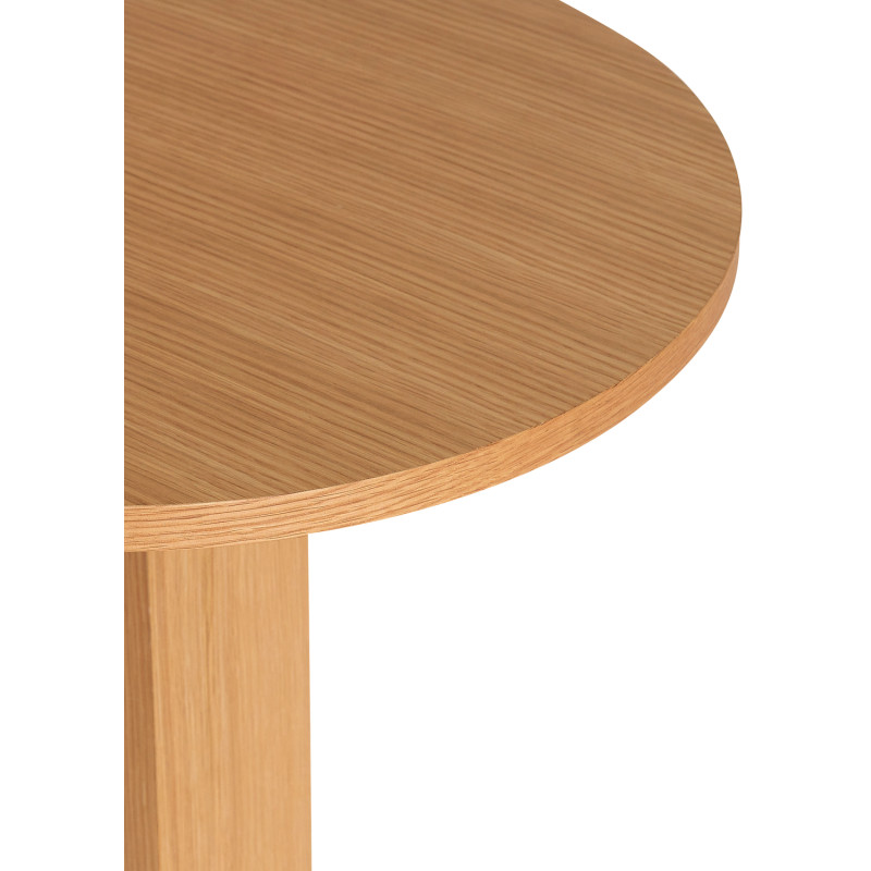 Table d'appoint moderne chic Ronde en Bois MDF Naturel Placage chêne Kooshi Hübsch - 3