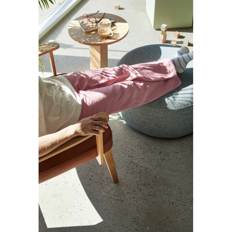 Table d'appoint moderne chic Ronde en Bois MDF Naturel Placage chêne Kooshi Hübsch - 5