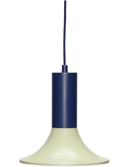 Suspension moderne ronde Diamètre 25 cm en Métal Vert clair Bleu Luminary - 1