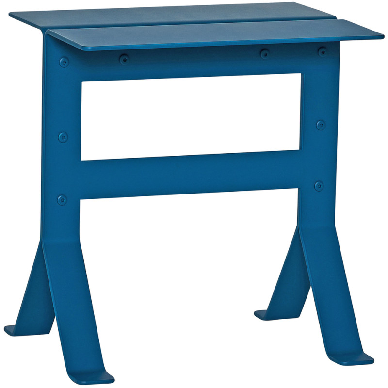 Table d'appoint design moderne Rectangulaire en Métal Bleu pétrole Fold - 1