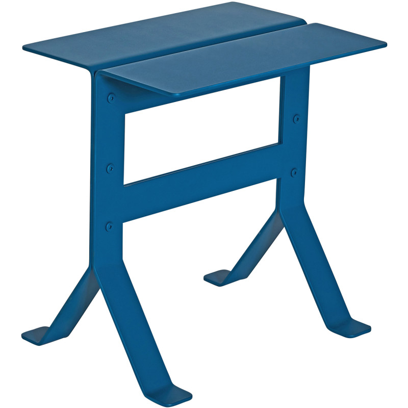 Table d'appoint design moderne Rectangulaire en Métal Bleu pétrole Fold - 3