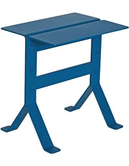 Table d'appoint design moderne Rectangulaire en Métal Bleu pétrole Fold - 3