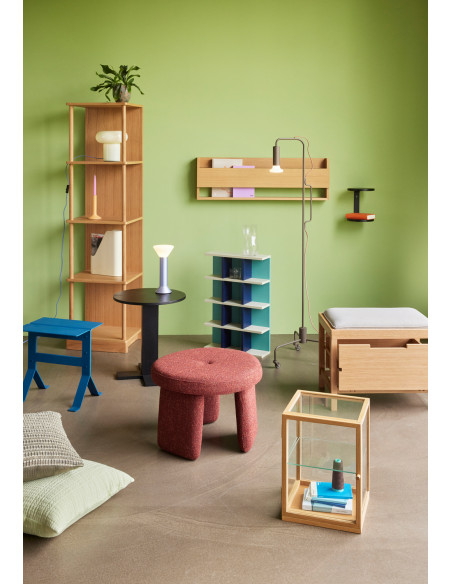 Table d'appoint design moderne Rectangulaire en Métal Bleu pétrole Fold - 4