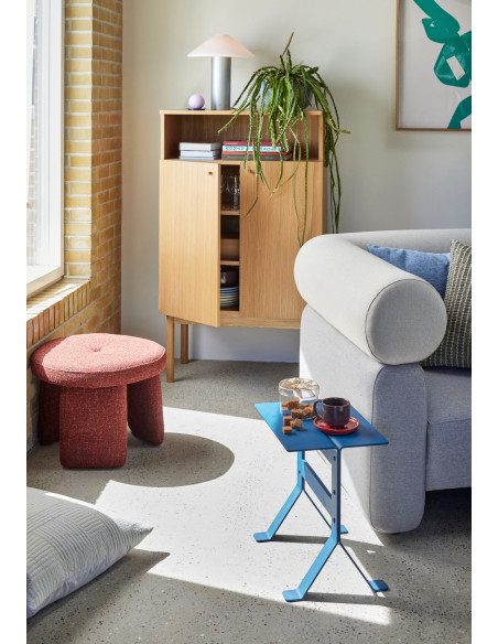 Table d'appoint design moderne Rectangulaire en Métal Bleu pétrole Fold - 5