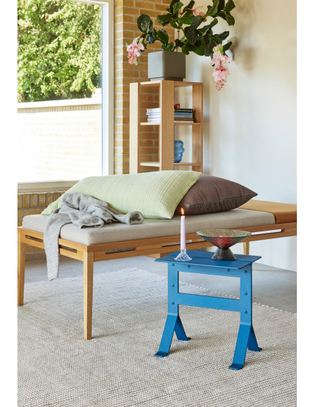 Table d'appoint design moderne Rectangulaire en Métal Bleu pétrole Fold - 7