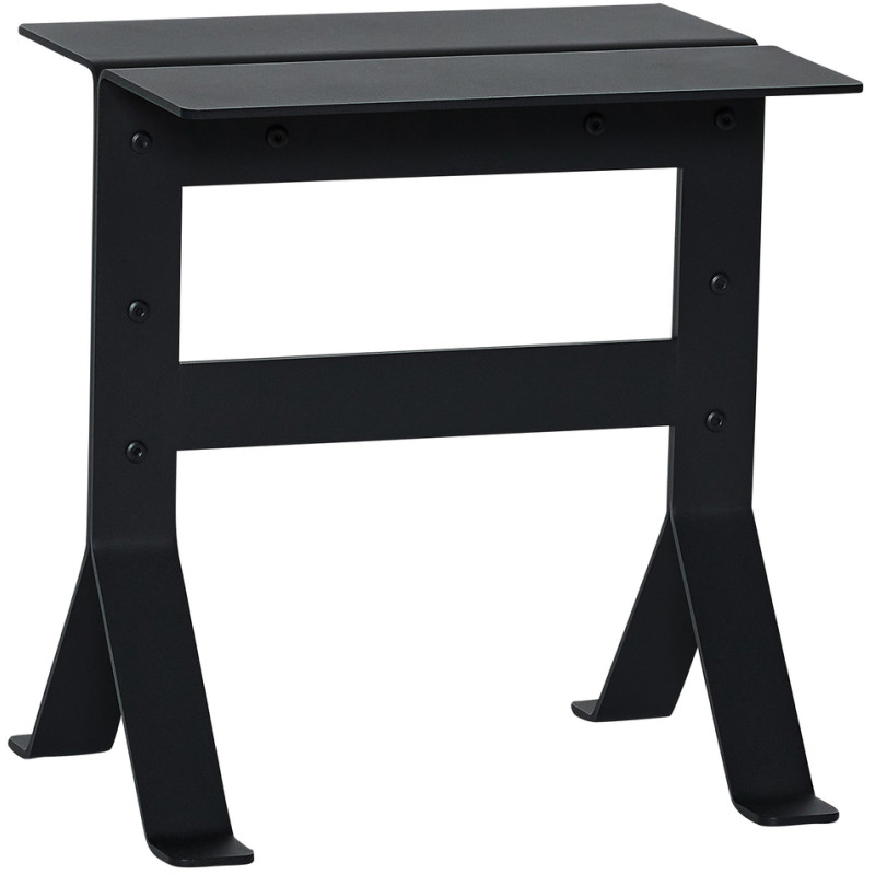 Table d'appoint design moderne Rectangulaire en Métal Noir Fold - 1